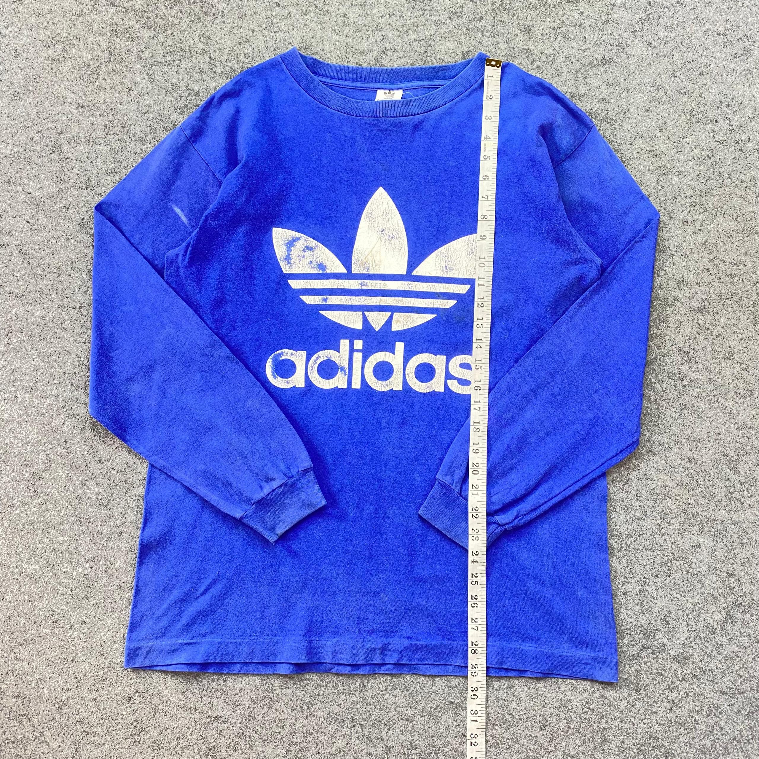 Adidas Vintage 90s Adidas Big Logo Long Sleeve Shirt Size US L / EU 52-54 / 3 - 5 Thumbnail