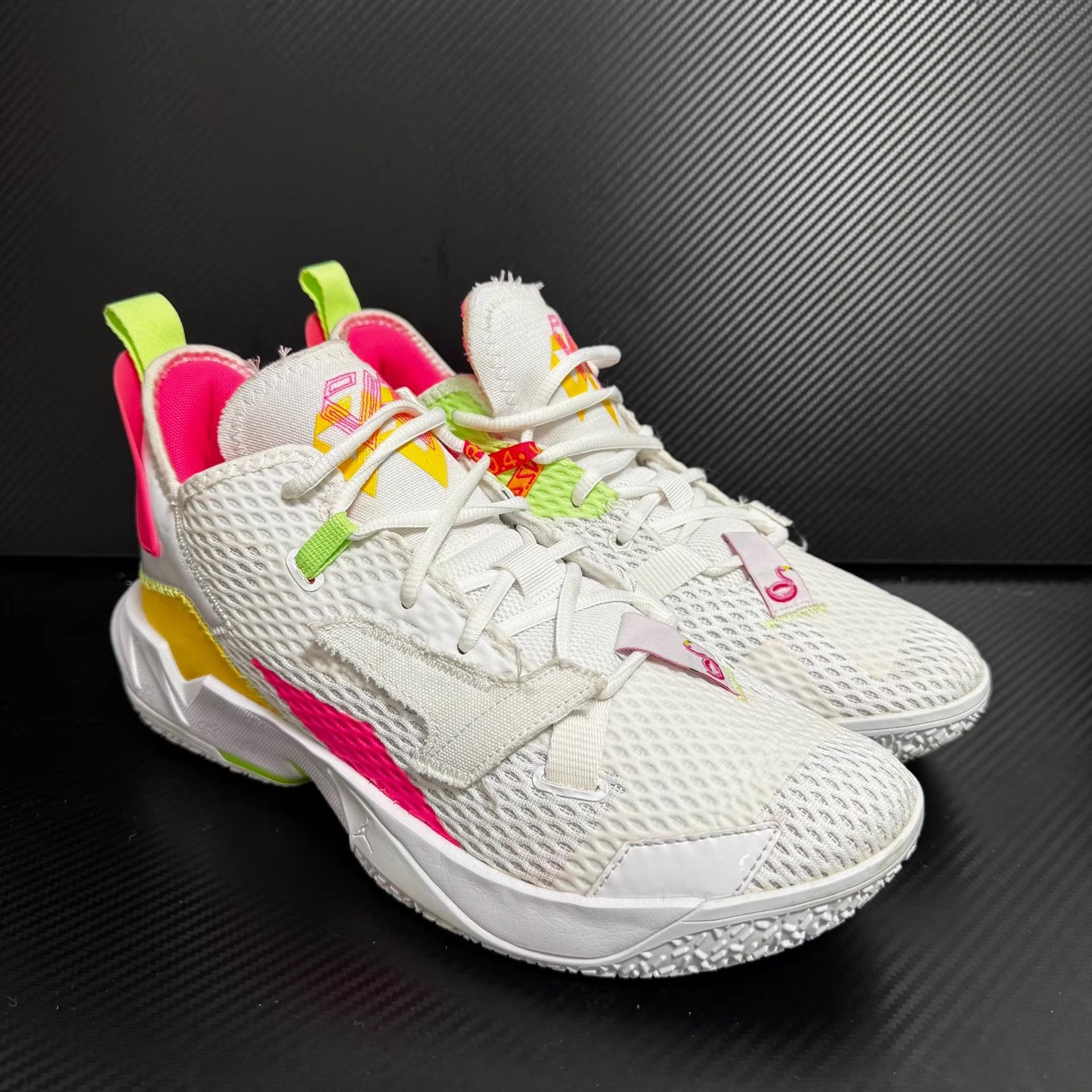 Nike Jordan Why Not Zer0.4 PF White, Yellow & Pink Colorway Q10 Size US 9.5 / EU 42-43 - 5 Thumbnail