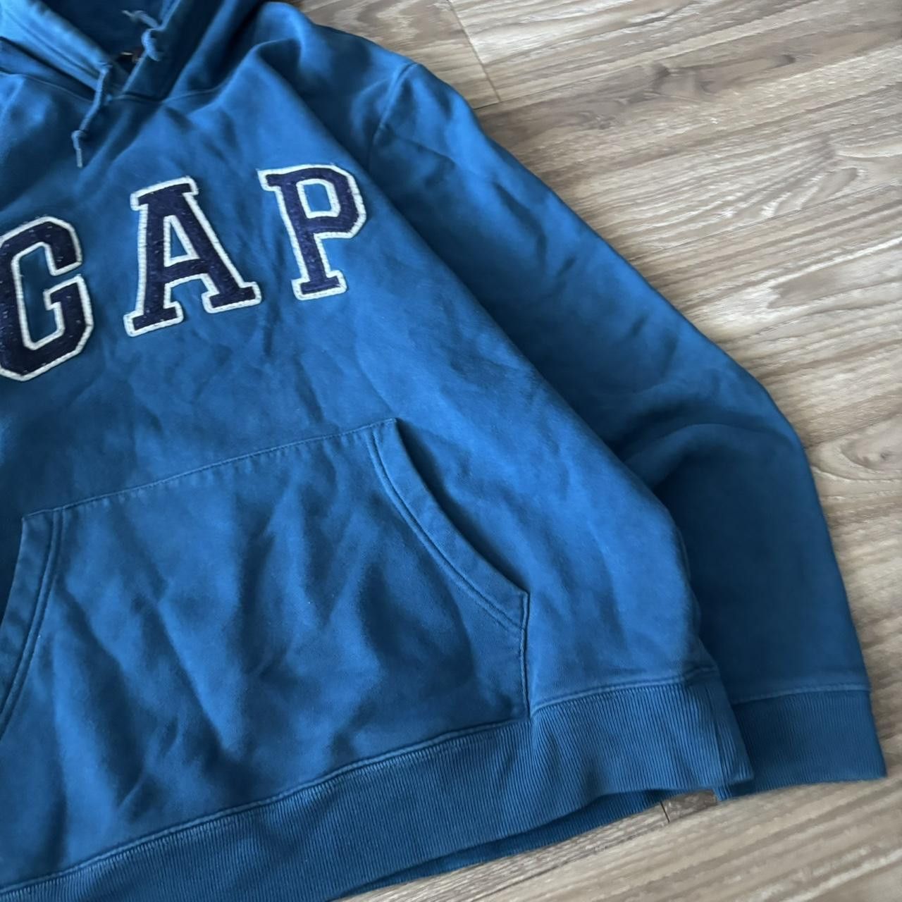 Gap Crazy Vintage Y2K/2000s Blue Gap Spellout Streetwear Hoodie! Size L Size US L / EU 52-54 / 3 - 4 Thumbnail