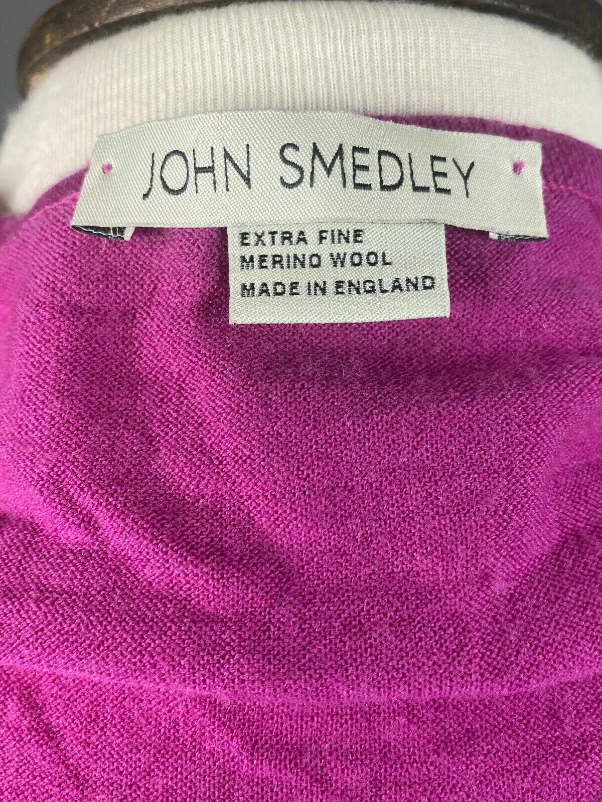 John Smedley John Smedley Pink Merino Wool V-Neck Sweater Size M Size M / US 6-8 / IT 42-44 - 8 Thumbnail