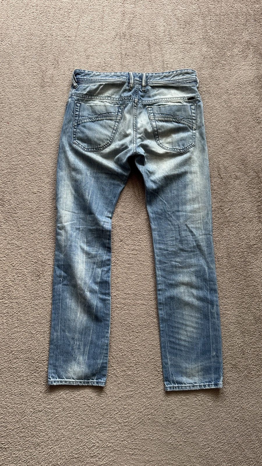Japanese Brand Diesel Iakop Mudwash Ripped Slim Jeans helmut lang lgb Size US 30 / EU 46 - 4 Thumbnail