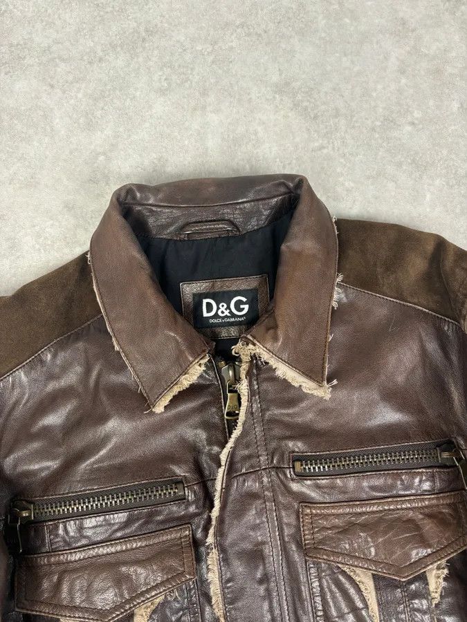Dolce & Gabbana 2000s Dolce & Gabbana Brown Leather Rodeo Jacket Size US M / EU 48-50 / 2 - 4 Thumbnail