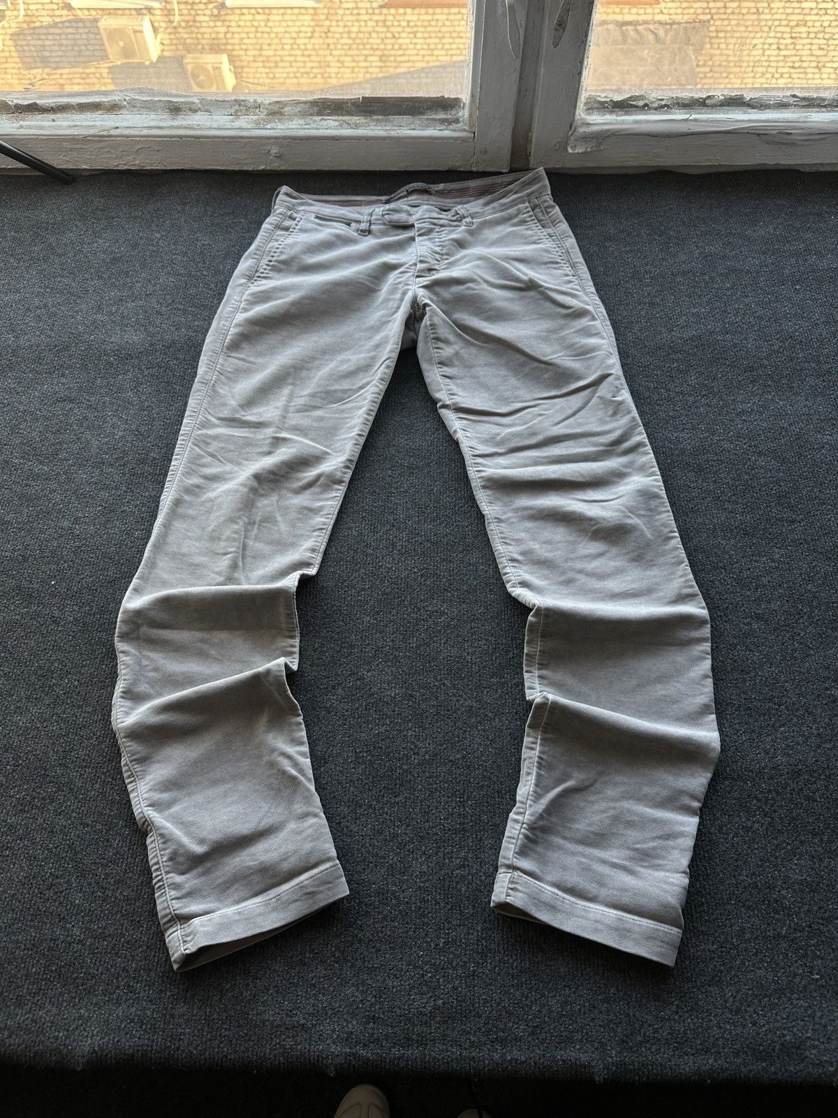 Eleventy 🚨 ELEVENTY GRAY MEN UNISEX PANTS SOFT LUXURY OLD MONEY Size US 29 - 2 Thumbnail