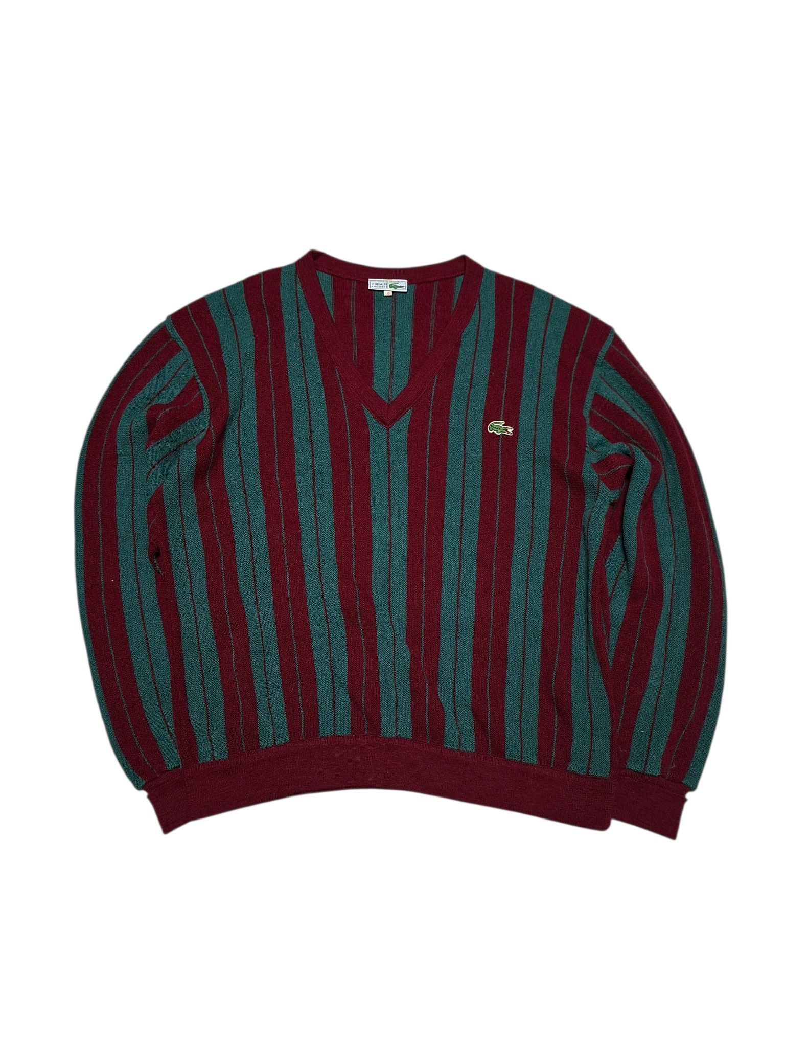 Lacoste LACOSTE VINTAGE LUXURY OLDMONEY V-NECK WOOL SWEATER Size US XL / EU 56 / 4 - 1 Thumbnail