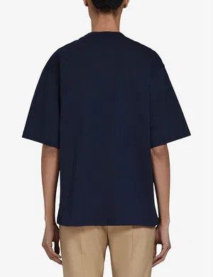 Marni o1w1db10125 Organic Cotton T-Shirt in Dark Blue Size XL / US 12-14 / IT 48-50 - 3 Thumbnail