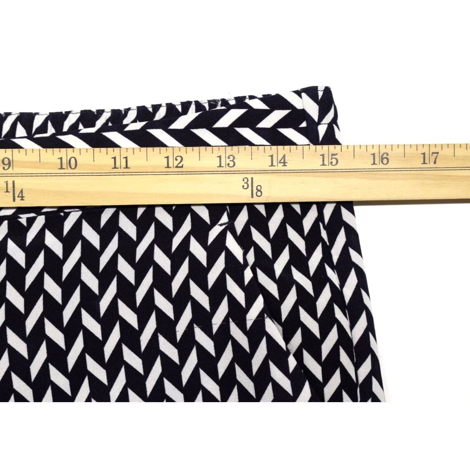 Theory Theory Women's Silk Pull-On Geometric Print Pants Navy Sz 4 Size 27" / US 4 / IT 40 - 5 Thumbnail