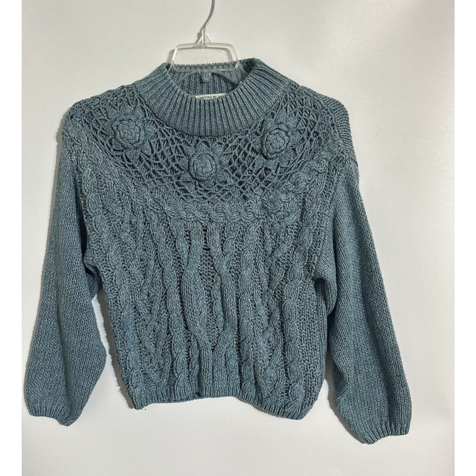 Other Vtg 90s Shenanigans Hand Knit Sweater M Cottagecore Grandma Size M / US 6-8 / IT 42-44 - 1 Thumbnail