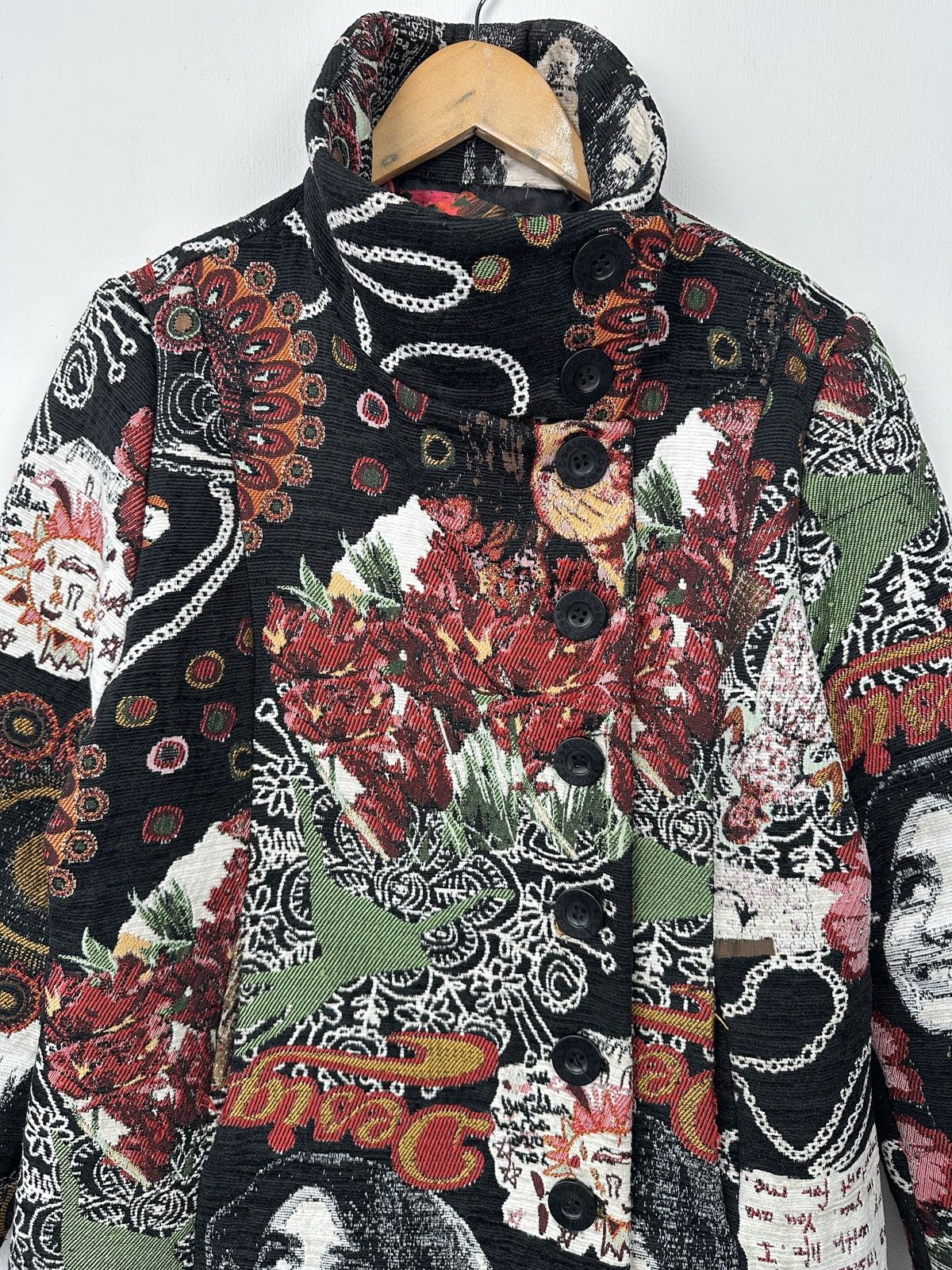 Desigual DESIGUAL Multicolor Jacquard Pattern Women’s Coat size 46 Size L / US 10 / IT 46 - 3 Thumbnail