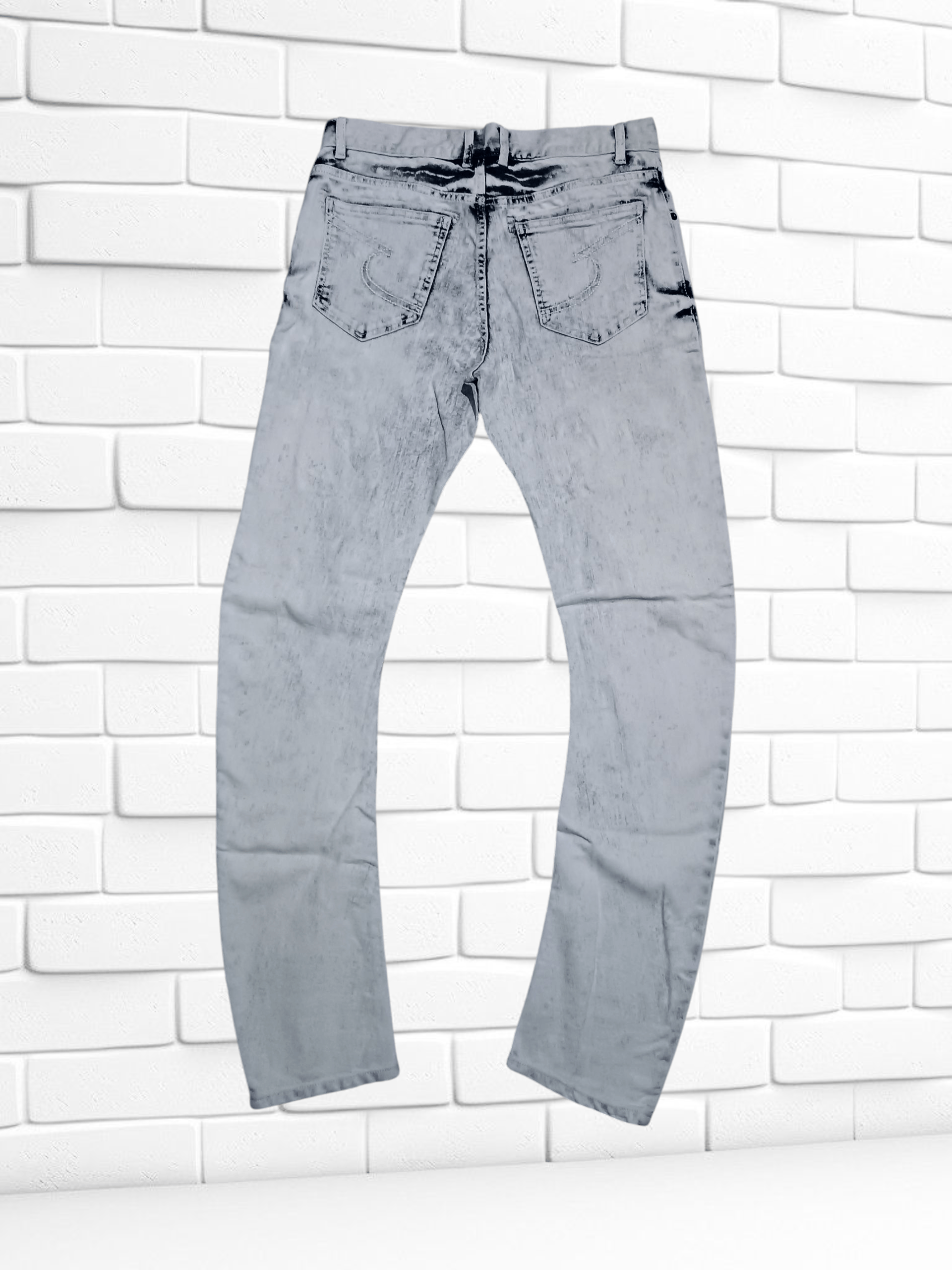 semanticdesign Sematic Design Slim Fit Stretch Acid Wash Denim Banana Pant Size US 31 - 4 Thumbnail