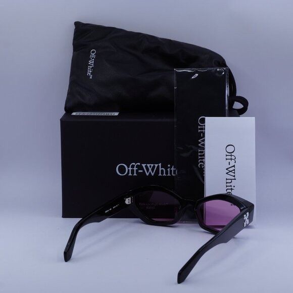 Off-White Off-White OERI144 HILO 1030 Sunglasses Black Cat Eye Frame Size ONE SIZE - 10 Thumbnail