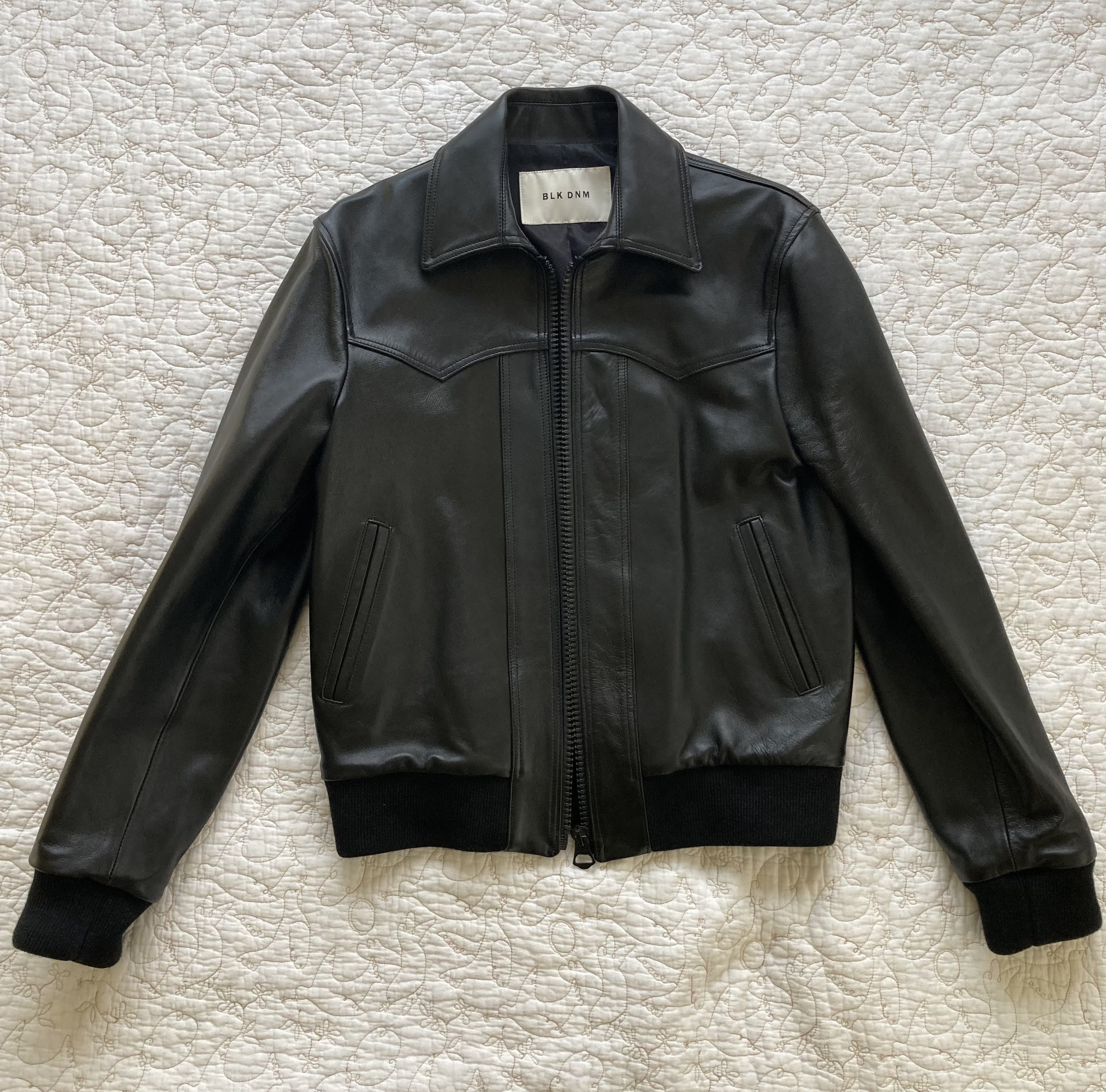 image of Blk Dnm Leather Jacket 77 Black, Men's (Size Small)