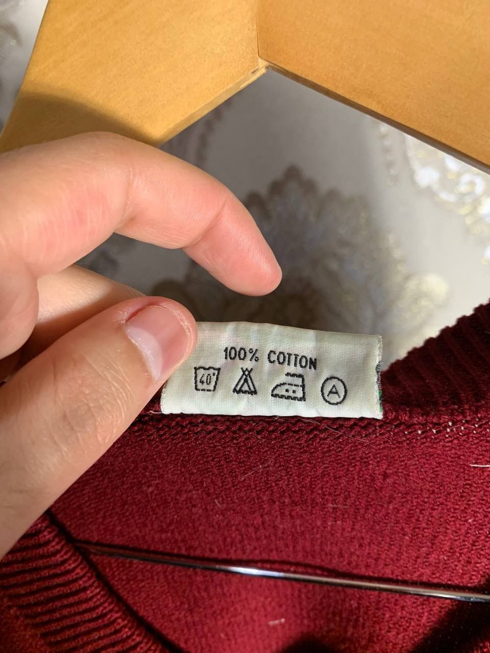 Lacoste × Vintage VERY RARE LACOSTE CHAMISE SWEATER V KNIT MADE IN FRANCE 90s Size US XL / EU 56 / 4 - 5 Thumbnail