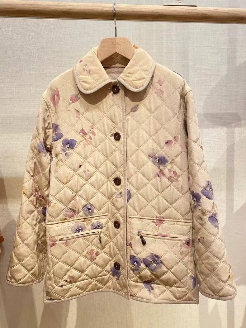 Loro Piana LORO PIANA Wear a coat on both sides, one side silk, the o Size XS / US 0-2 / IT 36-38 - 1 Thumbnail