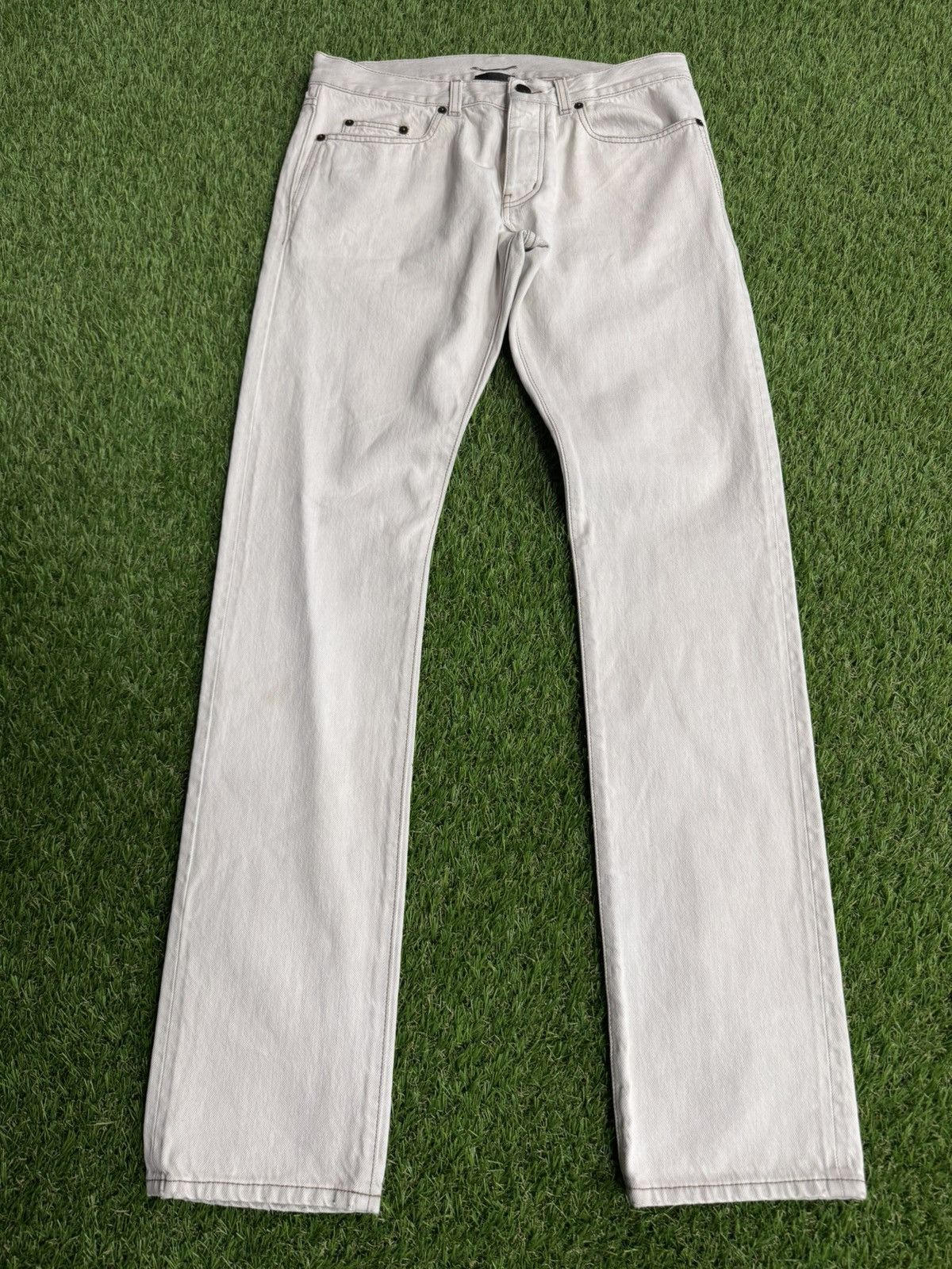 Saint Laurent White Jeans | Grailed