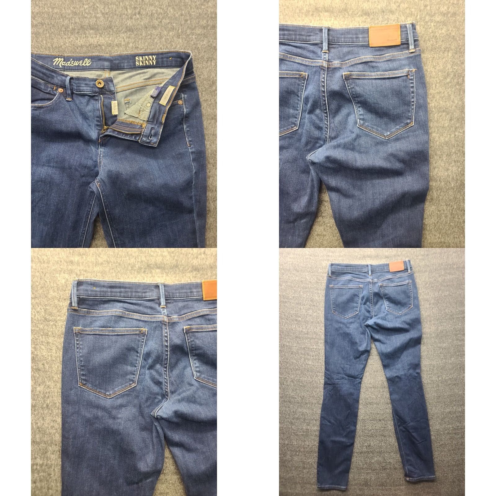 Madewell VINTAGE Madewell Jeans Womens 28x32 Skinny Slim Fit Denim Blue 5-Pocket Zip Button Rise Mid Inseam 30" Fall, Spring, Summer, Winter Womens Size 28" / US 6 / IT 42 - 9 Thumbnail