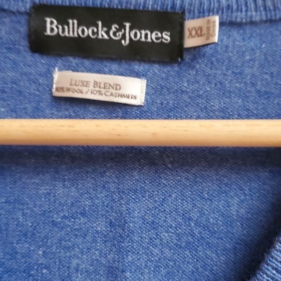 Bullock & Jones Bullock & Jones Luxe Blend 90% Wool & 10% Cashmere LSlv Vnec Size US XXL / EU 58 / 5 - 3 Thumbnail