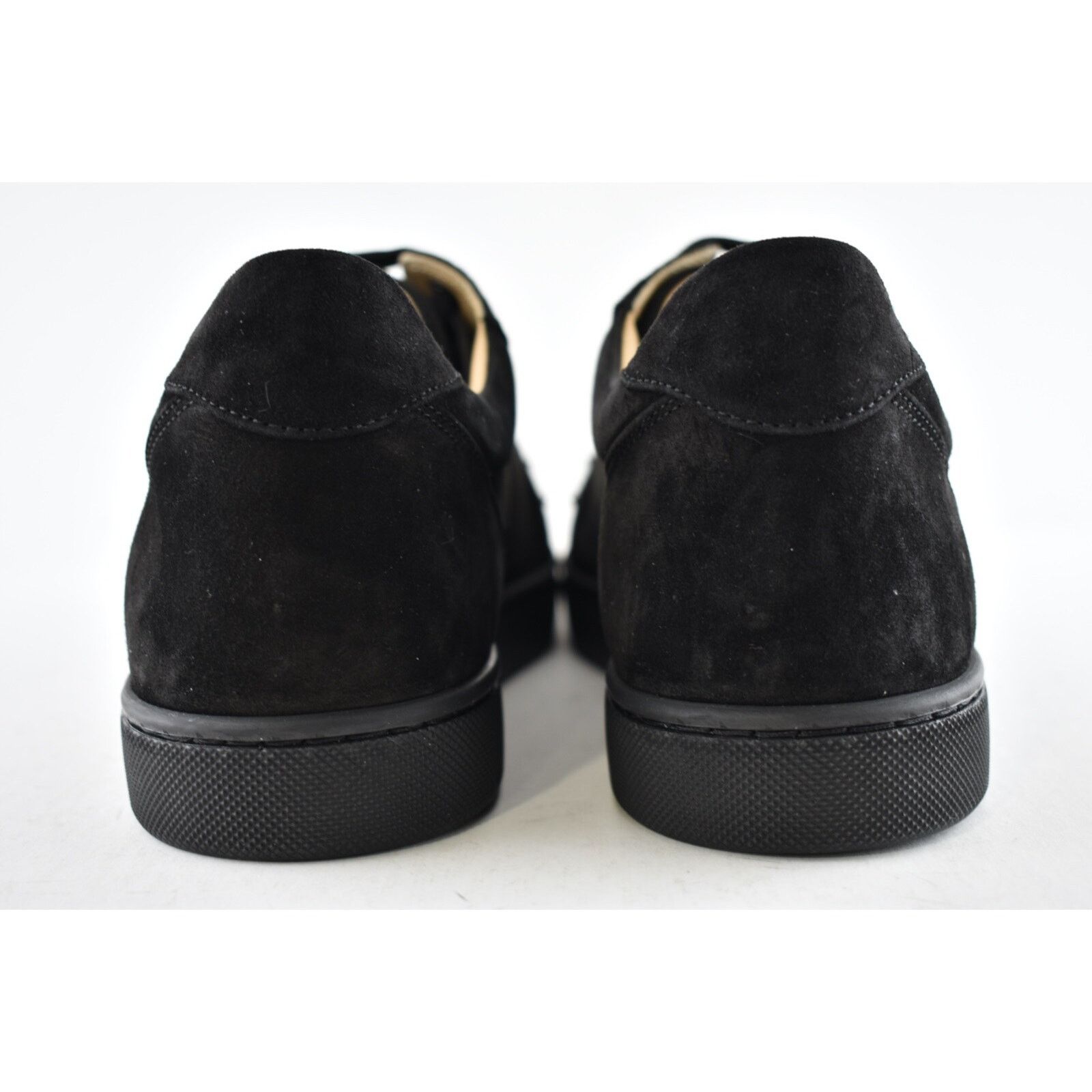 Christian Louboutin Vieira Spikes Flat Black Suede Lace Up Low Top Sneaker 40.5 Size US 10.5 / IT 40.5 - 11 Thumbnail