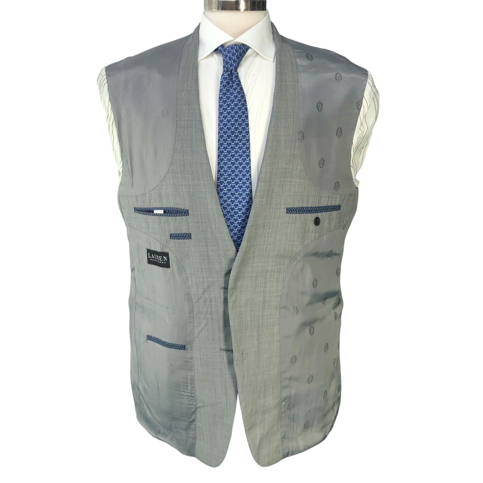 Lauren Ralph Lauren Ralph Lauren LRL 42L Suit Drop 4 Gray 2 RECENT *TINY FLAW Size 42L - 15 Thumbnail
