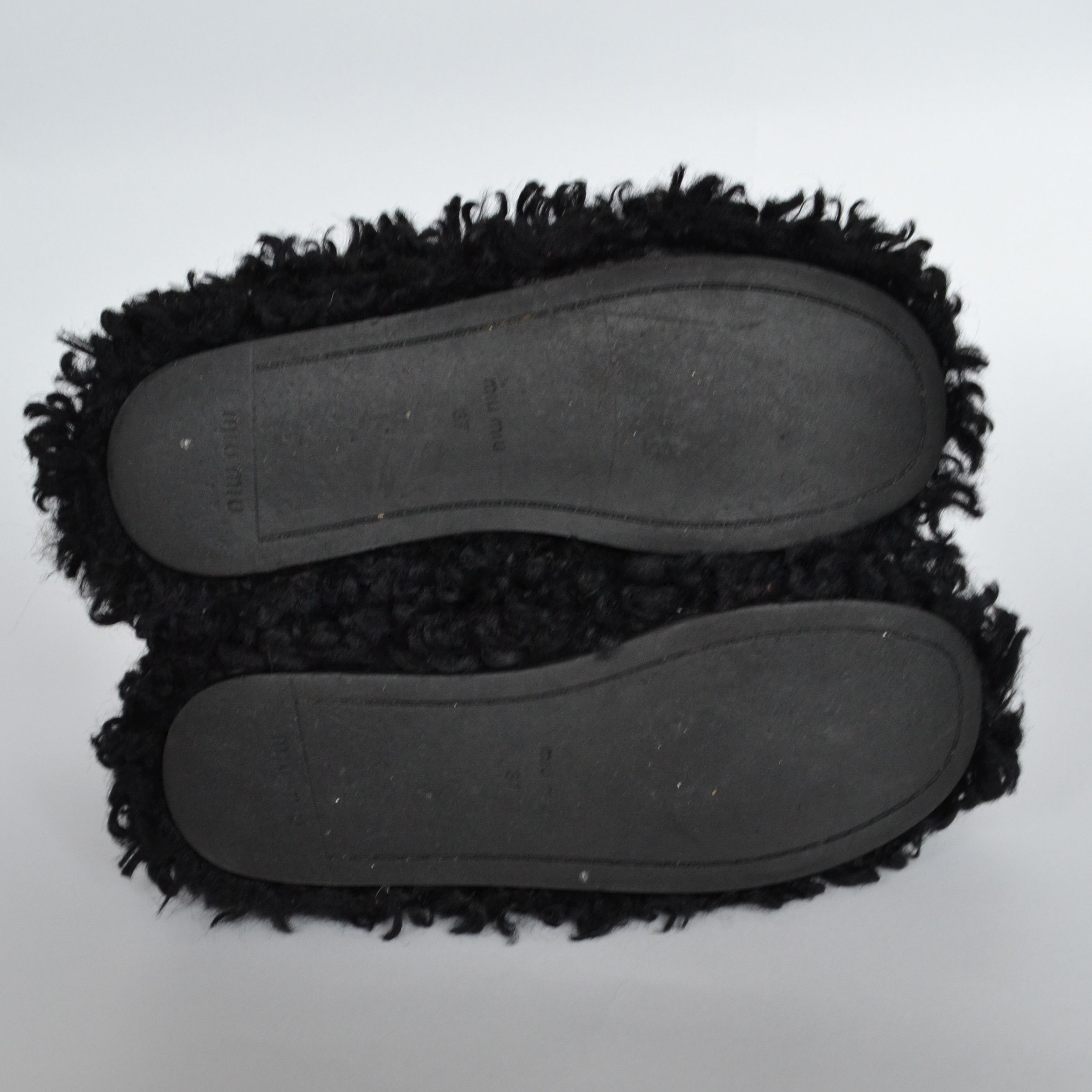 Miu Miu MIU MIU Boots Faux Fur Ankle Shoes Black Logo PRADA Size US 7 / IT 37 - 10 Thumbnail