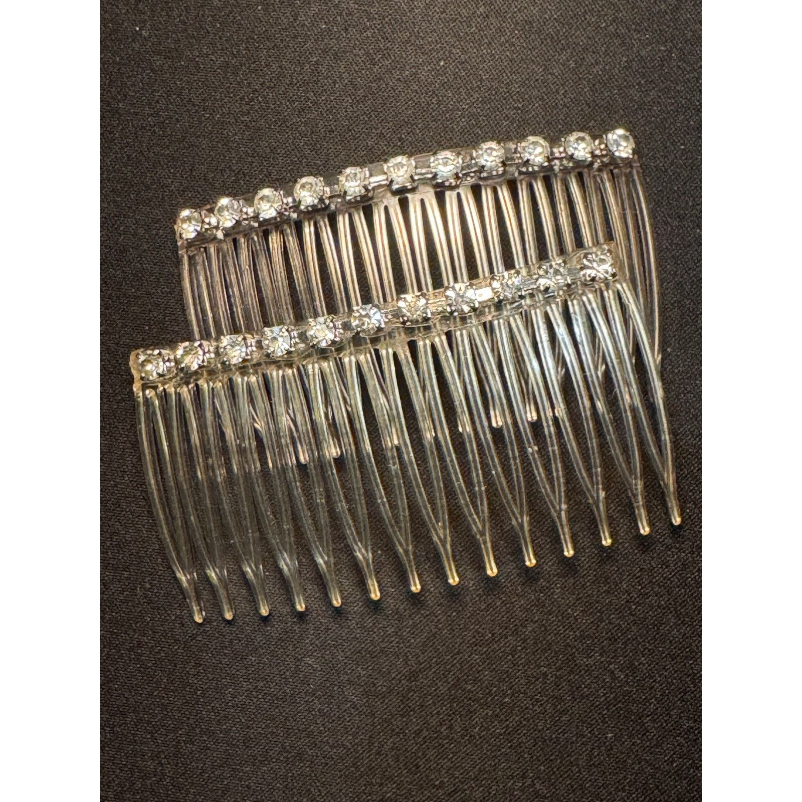 Other Vintage USA Set of Hair Combs w/ Rhinestones Size ONE SIZE - 1 Thumbnail