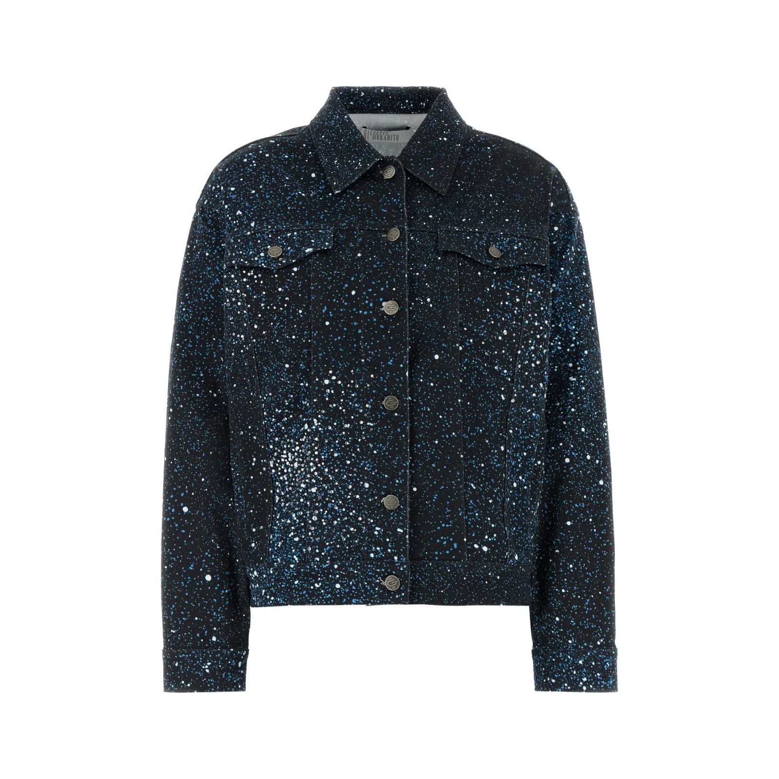 Other GIUSEPPE DI MORABITO Multicolor Printed Stretch Denim Jacket Size XS / US 0-2 / IT 36-38 - 1 Thumbnail