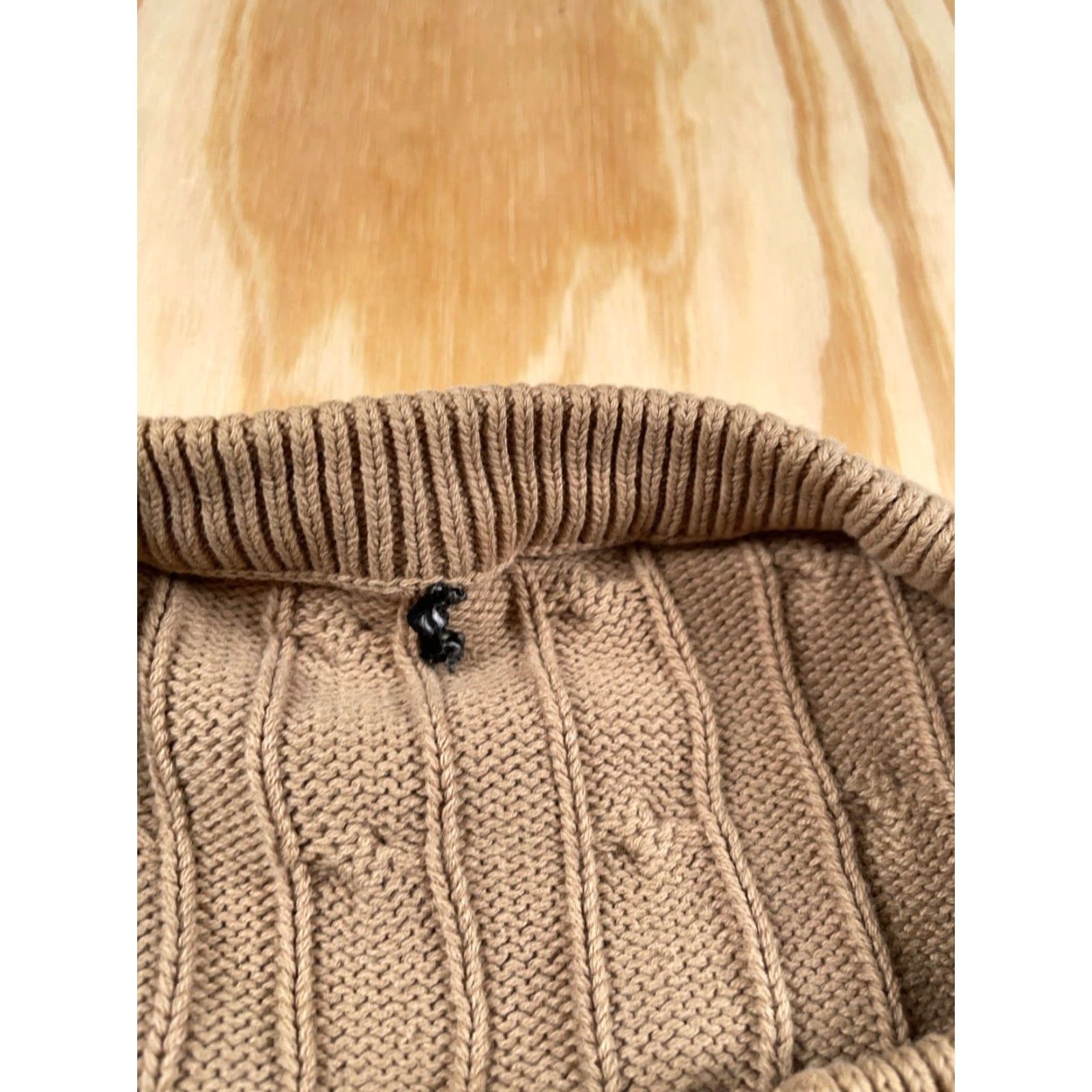 Sean John Sean John Men’s Short Sleeve Cable Knit Sweater 1/4 Zip Fall Winter Casual Hip Hop Large Brown Size US L / EU 52-54 / 3 - 3 Thumbnail
