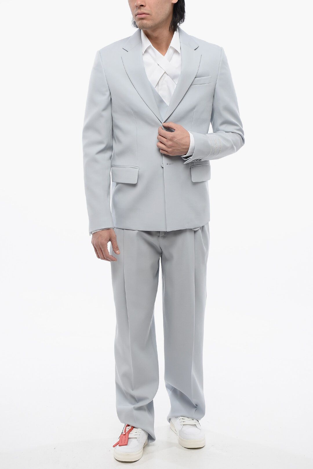 Off-White og1mm1025 Relax Fit Blazer in Light Blue Size US M / EU 48-50 / 2 - 4 Thumbnail