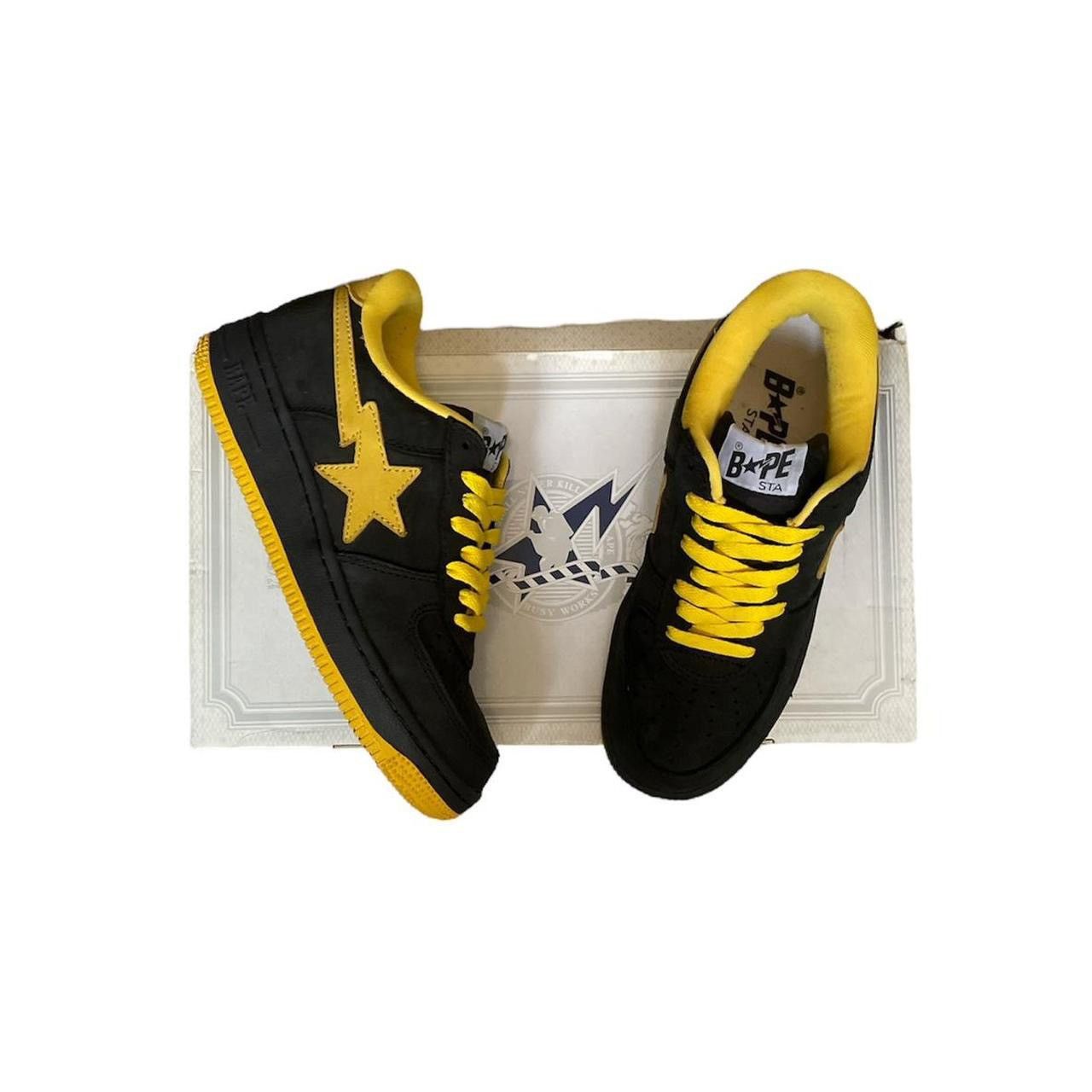 Bape blavk & yellow Bapesta fs001 Size US 6 / EU 39 - 1 Thumbnail
