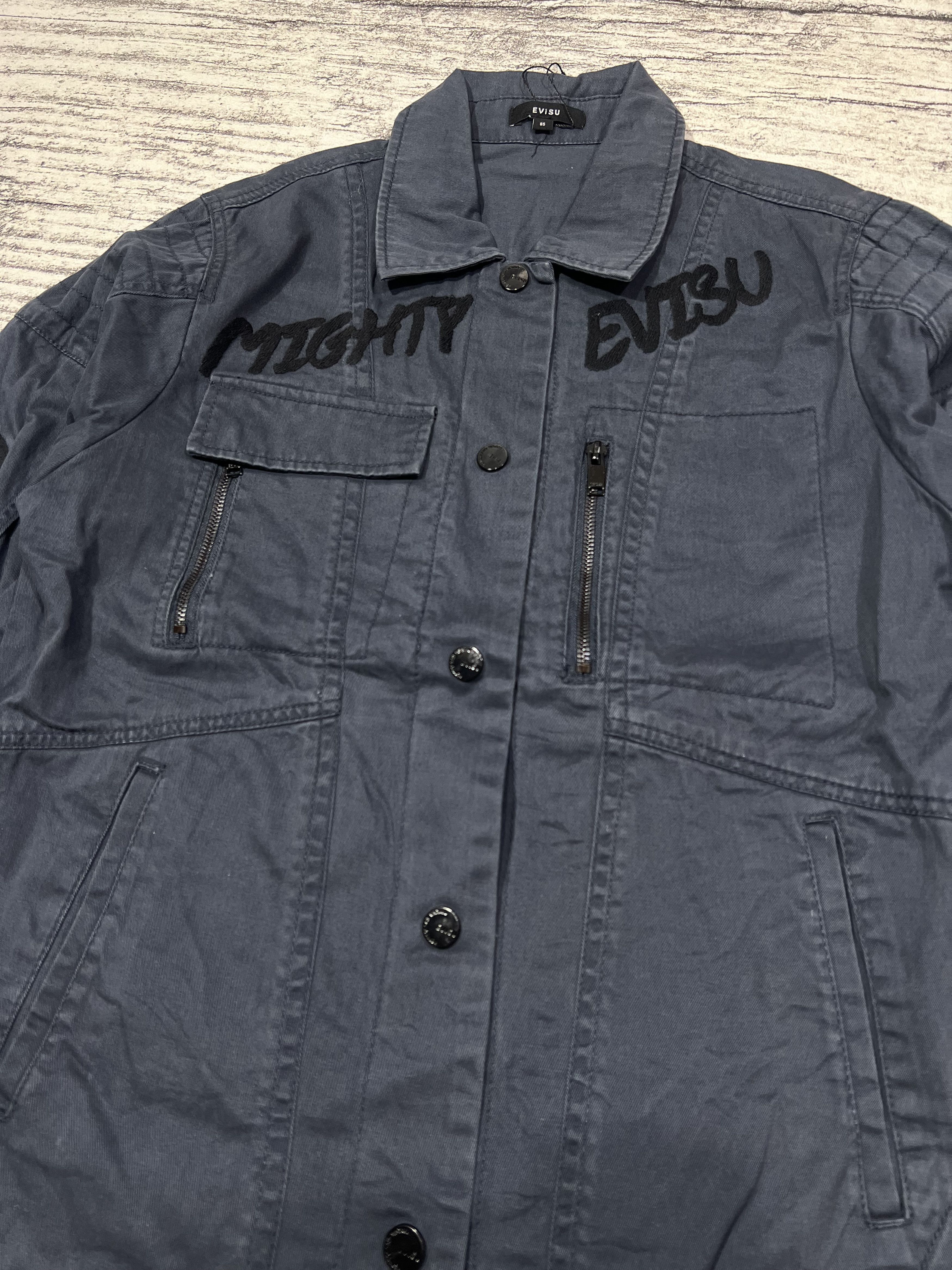 Japanese Brand 2000s Evisu Hysteric Poem Embroidery Trucker y2k Lgb Ifsix Size US M / EU 48-50 / 2 - 5 Thumbnail