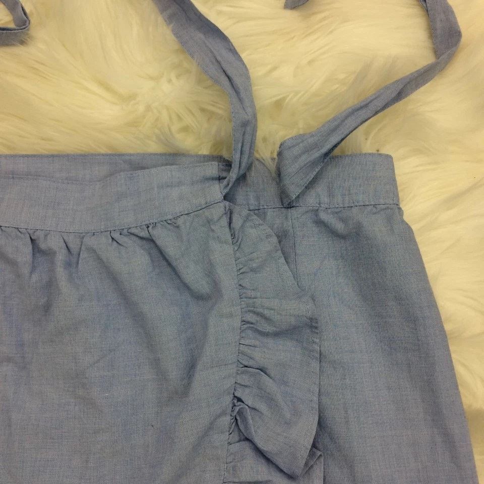 J.Crew J. Crew Chambray Tie Waist Wrap Ruffle Mini Skirt Size 00 Size 24" / US 00 / IT 34 - 4 Thumbnail