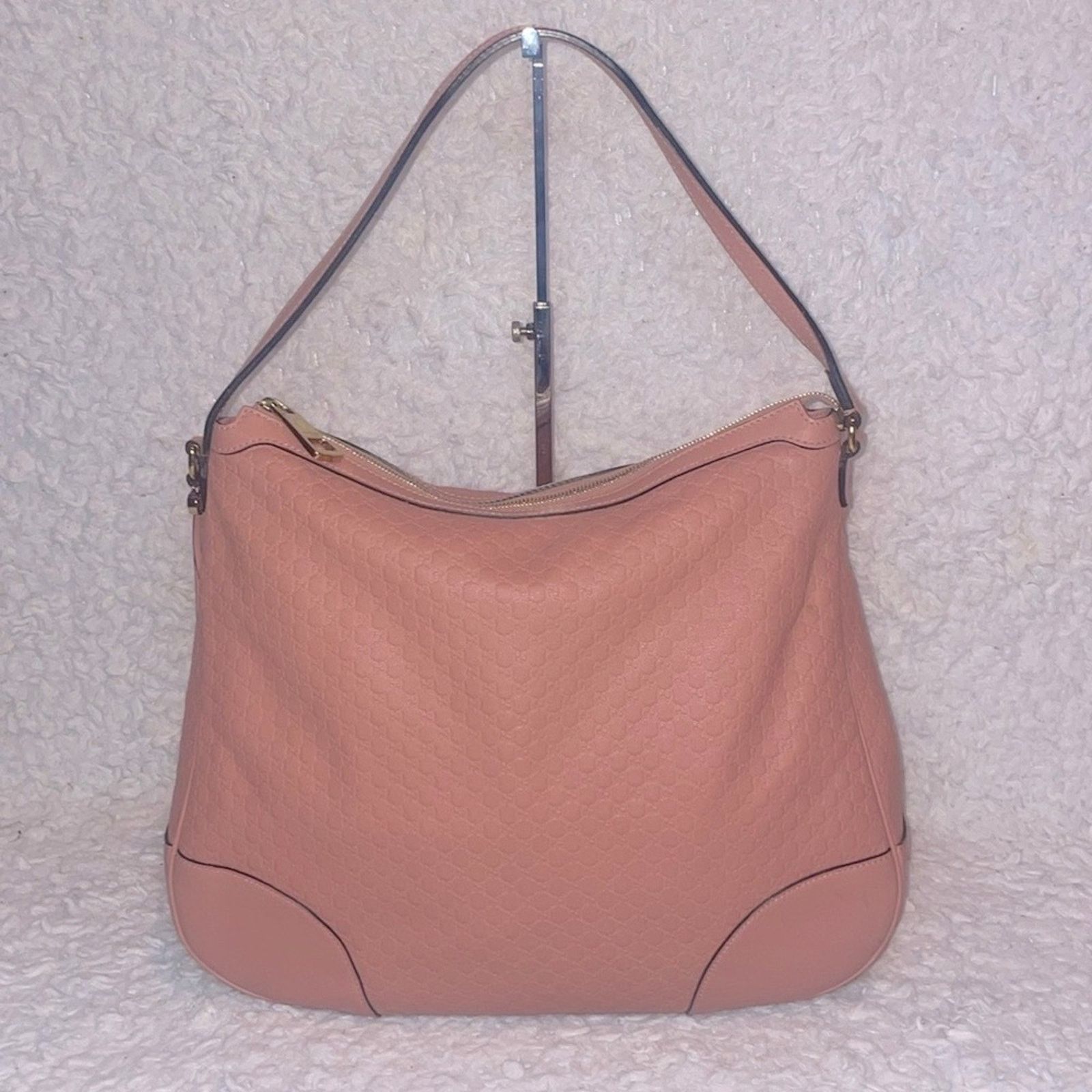 Gucci Gucci Bree Microguccissima GG Hobo Bag Pink 449244 Size ONE SIZE - 1 Thumbnail