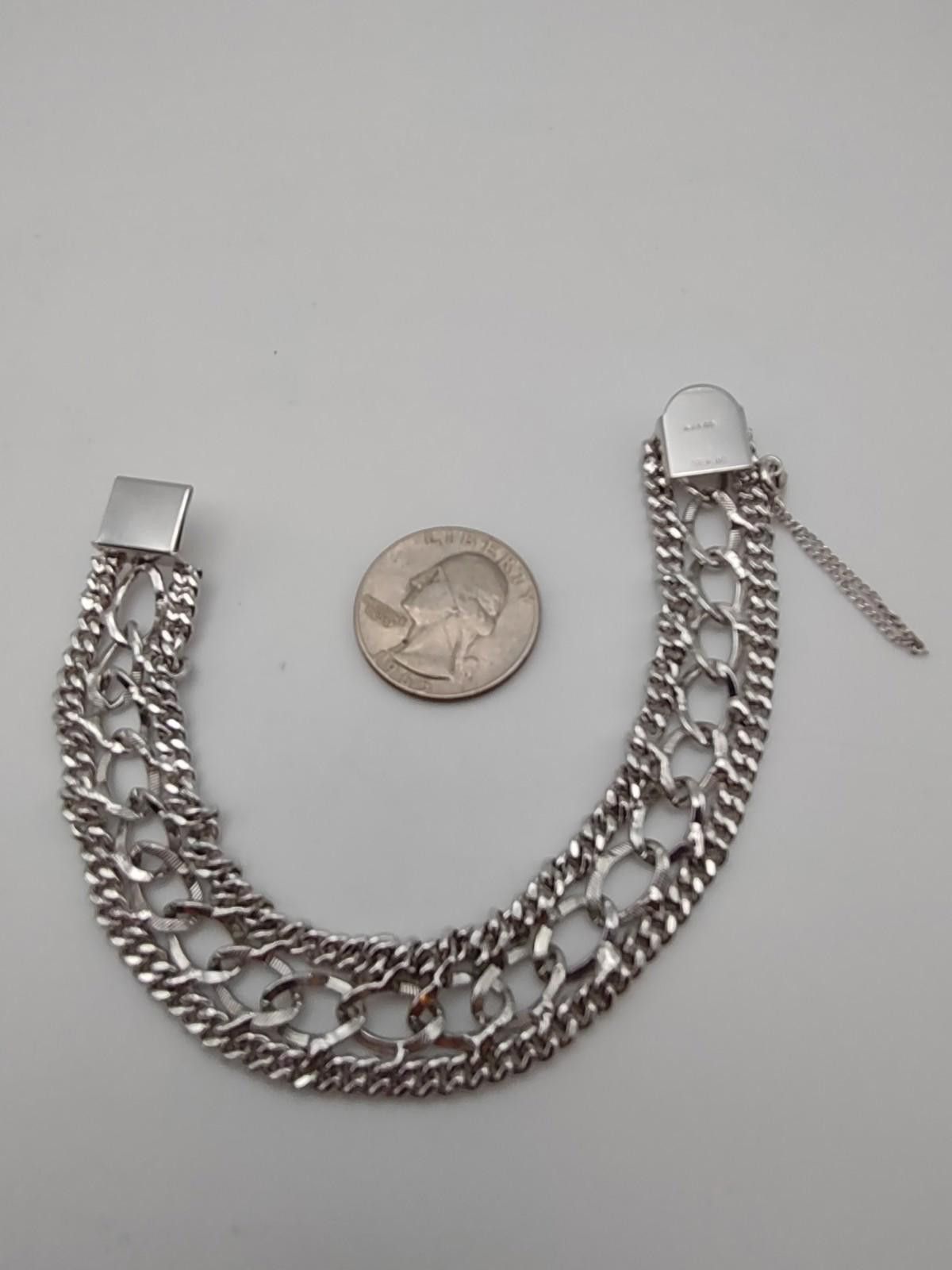 Other AJC Co Sterling Silver Wide Multi Link Chain Bracelet Size ONE SIZE - 2 Thumbnail