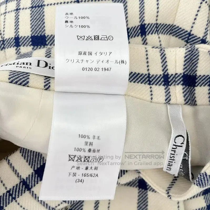 Dior Dior Checkered Wool Mini Skirt for Women . Size 22" - 8 Thumbnail