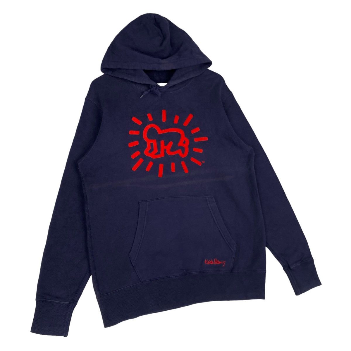 Keith Haring × Vintage Vintage SPRZNY Keith Haring Hoodie Navy Size L Size US L / EU 52-54 / 3 - 3 Thumbnail