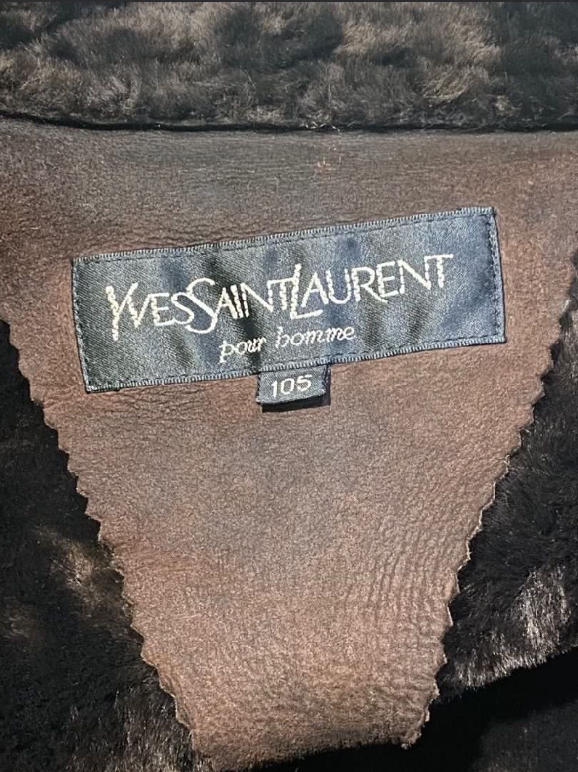 Yves Saint Laurent Vintage YSL Sheepskin Sherpa Jacket Size US L / EU 52-54 / 3 - 3 Thumbnail