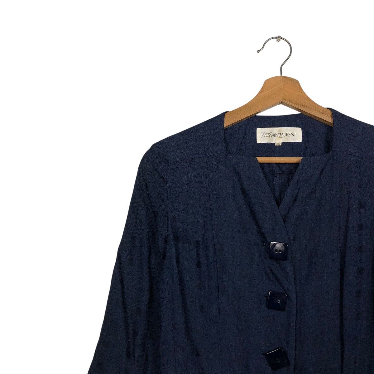 Designer × Yves Saint Laurent 📌Vintage Yves Saint Laurent Dress Rich Blue Size XS / US 0-2 / IT 36-38 - 9 Thumbnail