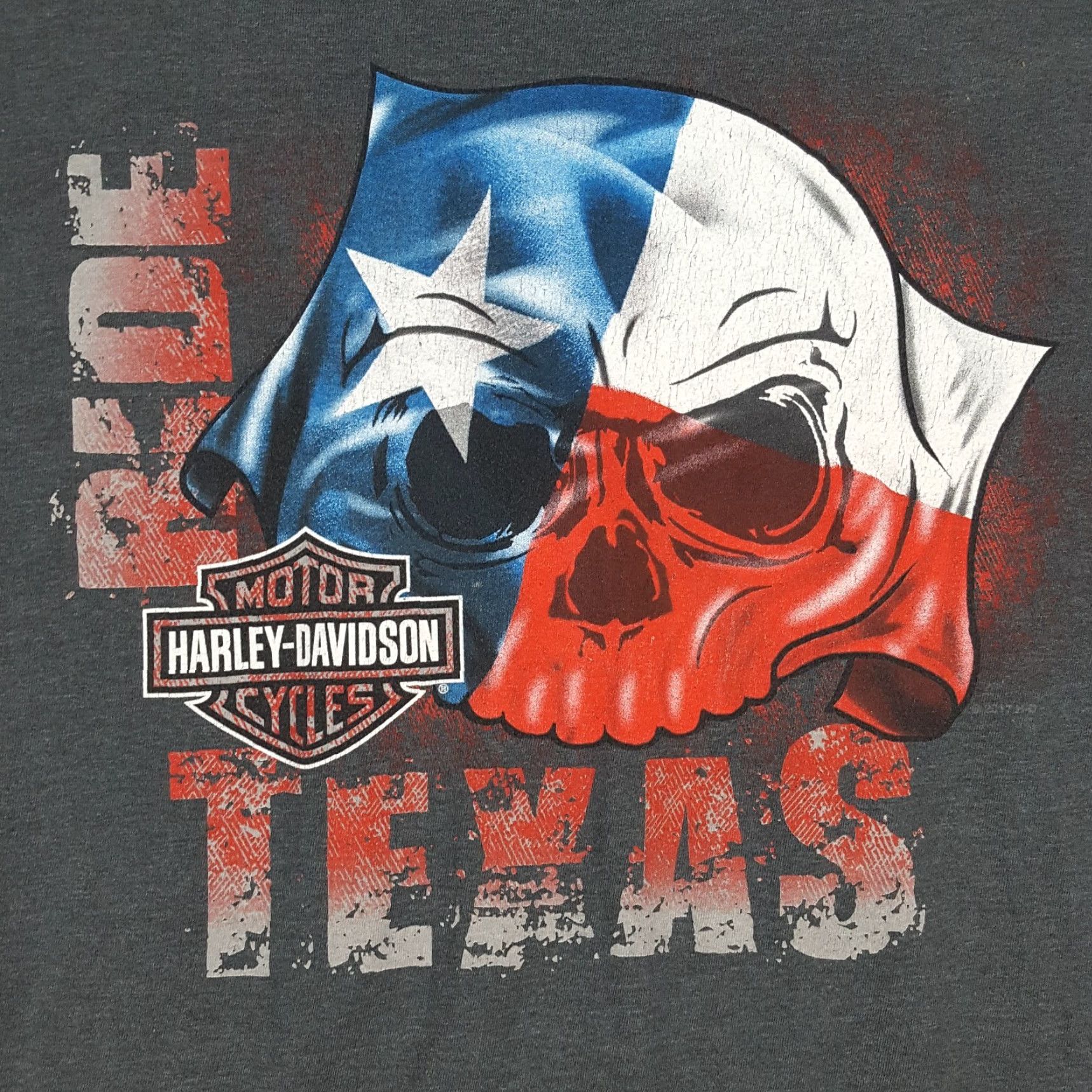 Harley Davidson VINTAGE Harley-Davidson Ride Texas Skull Biker T-Shirt Men's Large Gray 00s Motorcycle Retro Size US L / EU 52-54 / 3 - 3 Thumbnail