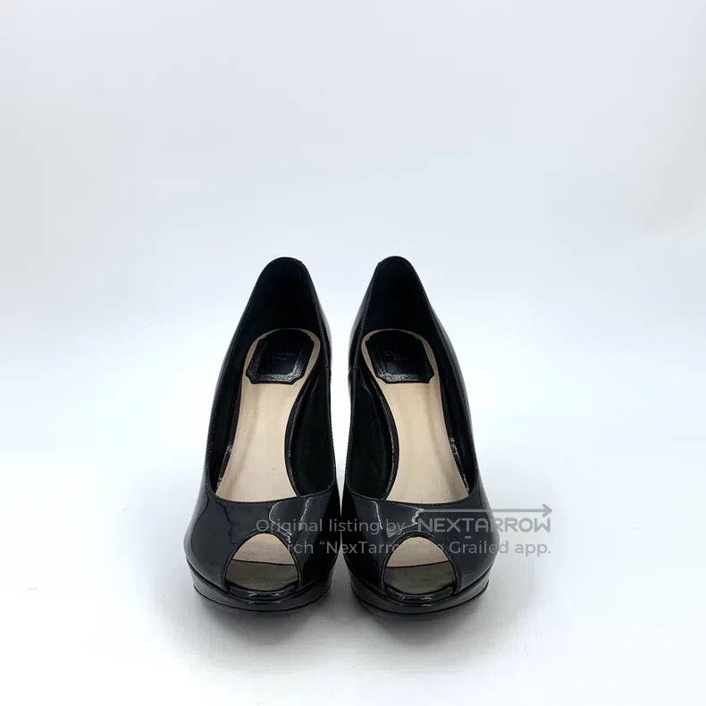 Dior Dior Black fish mouth leather high heels Size US 5 / IT 35 - 3 Thumbnail