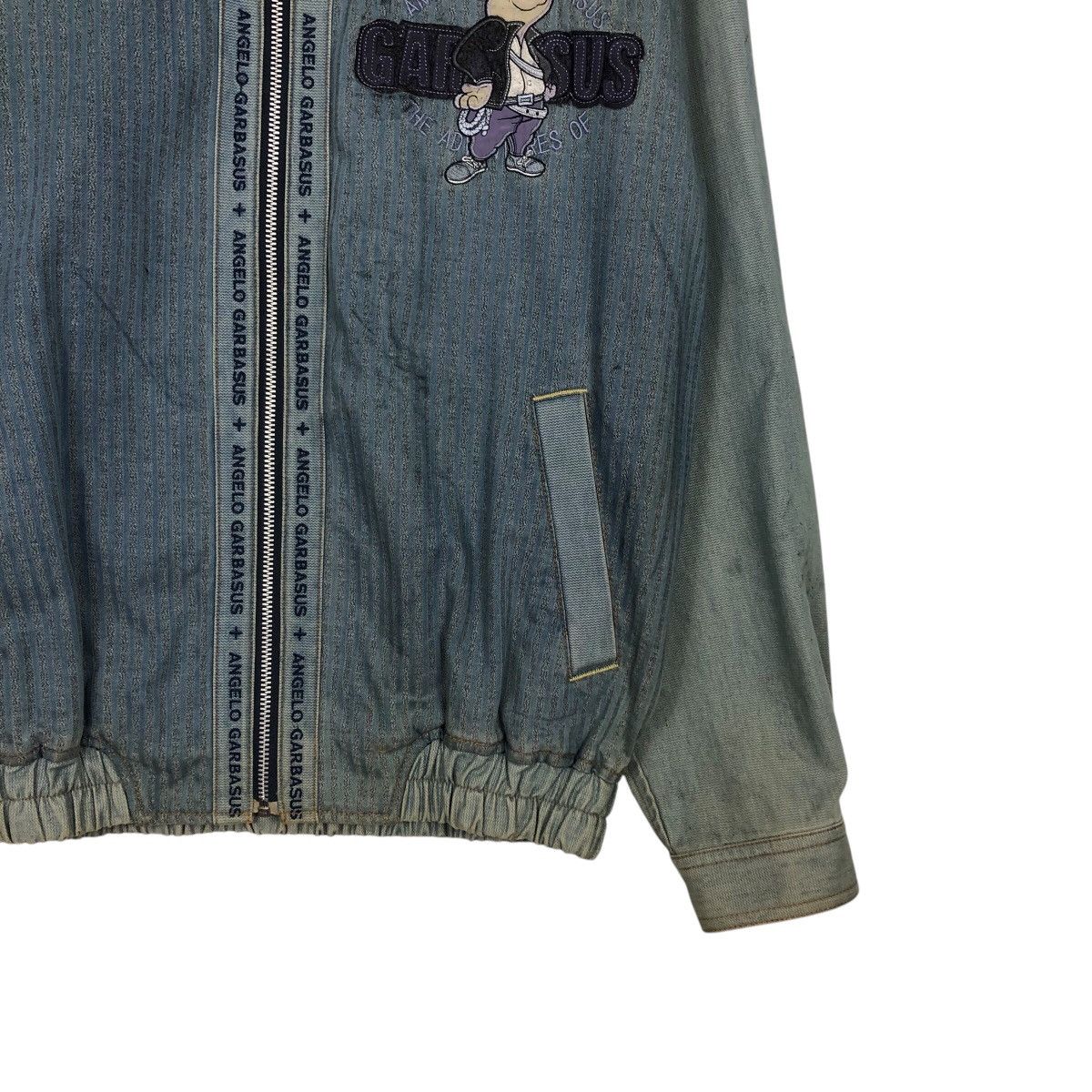 Japanese Brand 📌Vintage Denim Jacket Cartoon Big Logo Angelo Garbasus Size US M / EU 48-50 / 2 - 6 Thumbnail