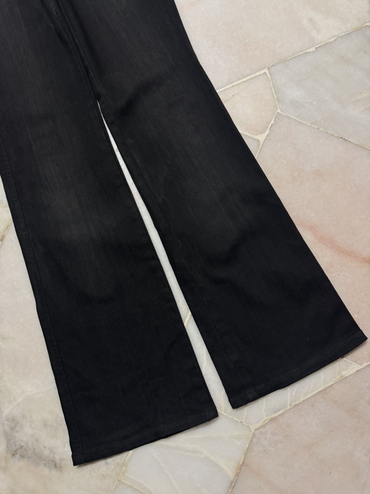 Tornado Mart SLIM FLARED 90's STYLE JAPANESE STONE WASHED SUPER BLACK Size US 28 / EU 44 - 6 Thumbnail