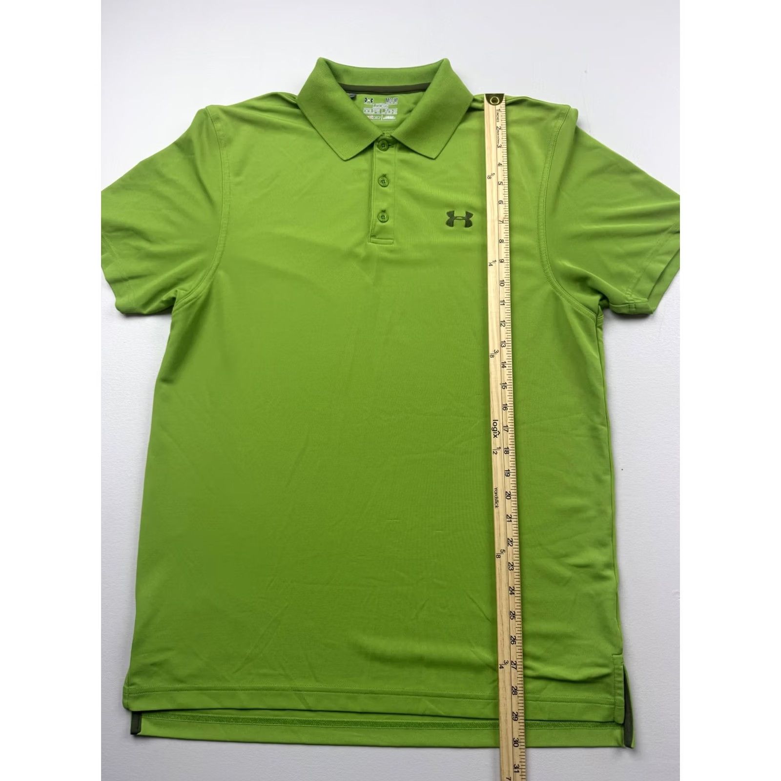 Under Armour Under Armour Polo Shirt Mens M Green Solid HeatGear Golf Performance Knit Shirt Size US M / EU 48-50 / 2 - 4 Thumbnail