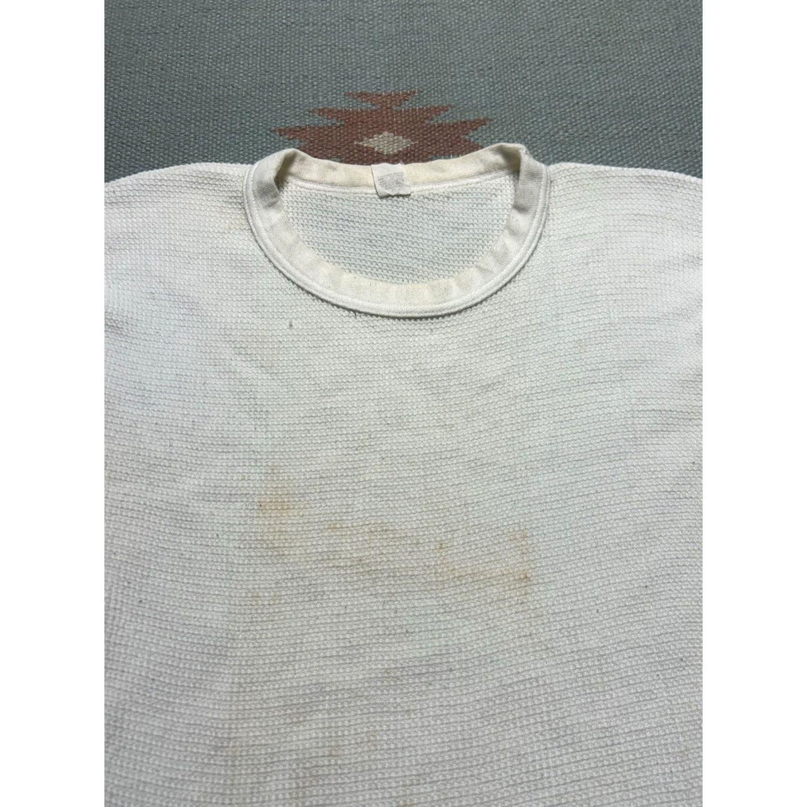 Vintage VINTAGE 70s 80s waffle knit thermal shirt blank white base layer women’s XL Shirt Womens XL White waffle knit thermal shirt Size XL / US 12-14 / IT 48-50 - 5 Thumbnail