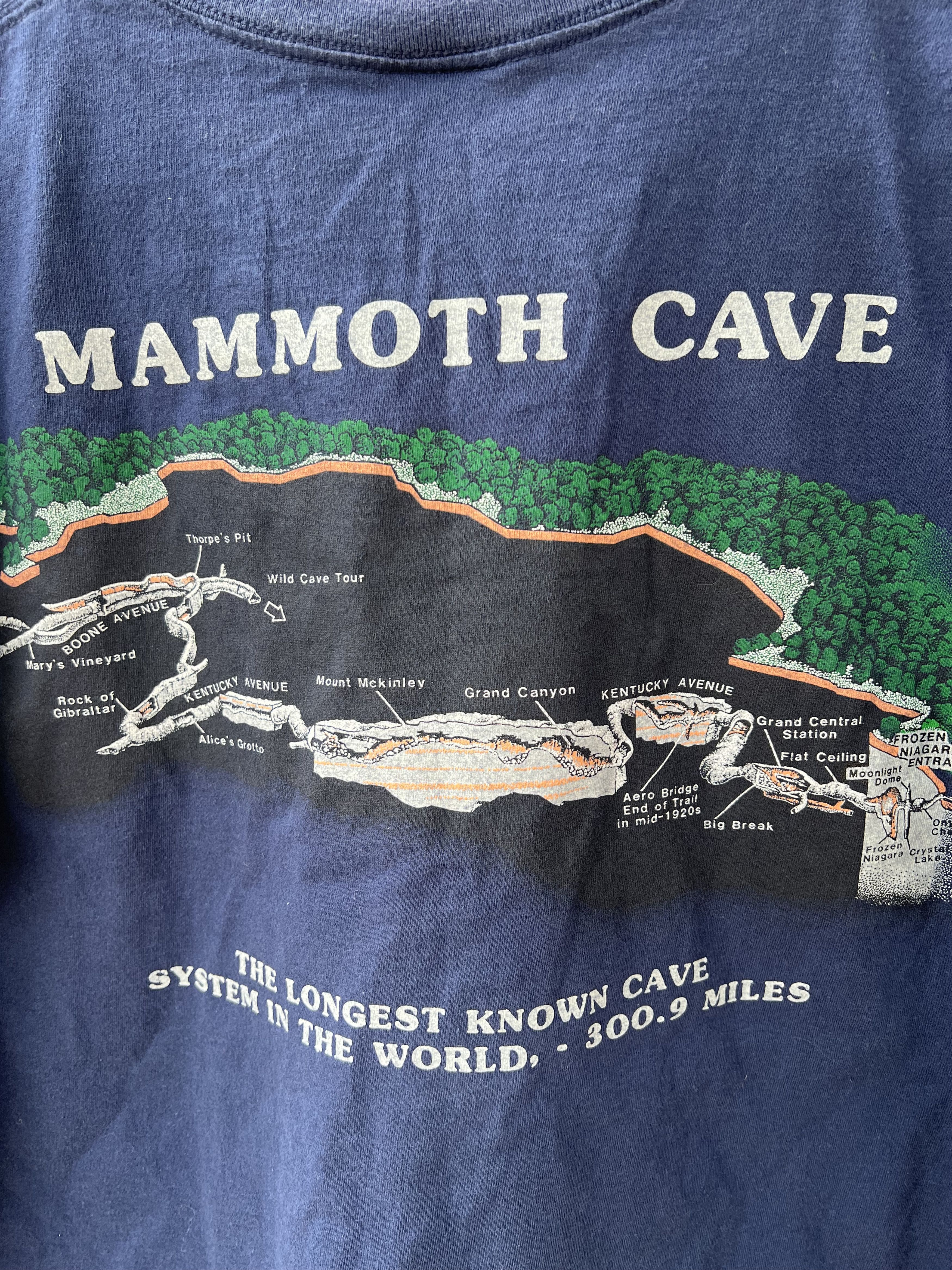 Vintage 1990s National Geographic Mammoth Cave Tee Oneita Outdoors Size US XL / EU 56 / 4 - 6 Thumbnail