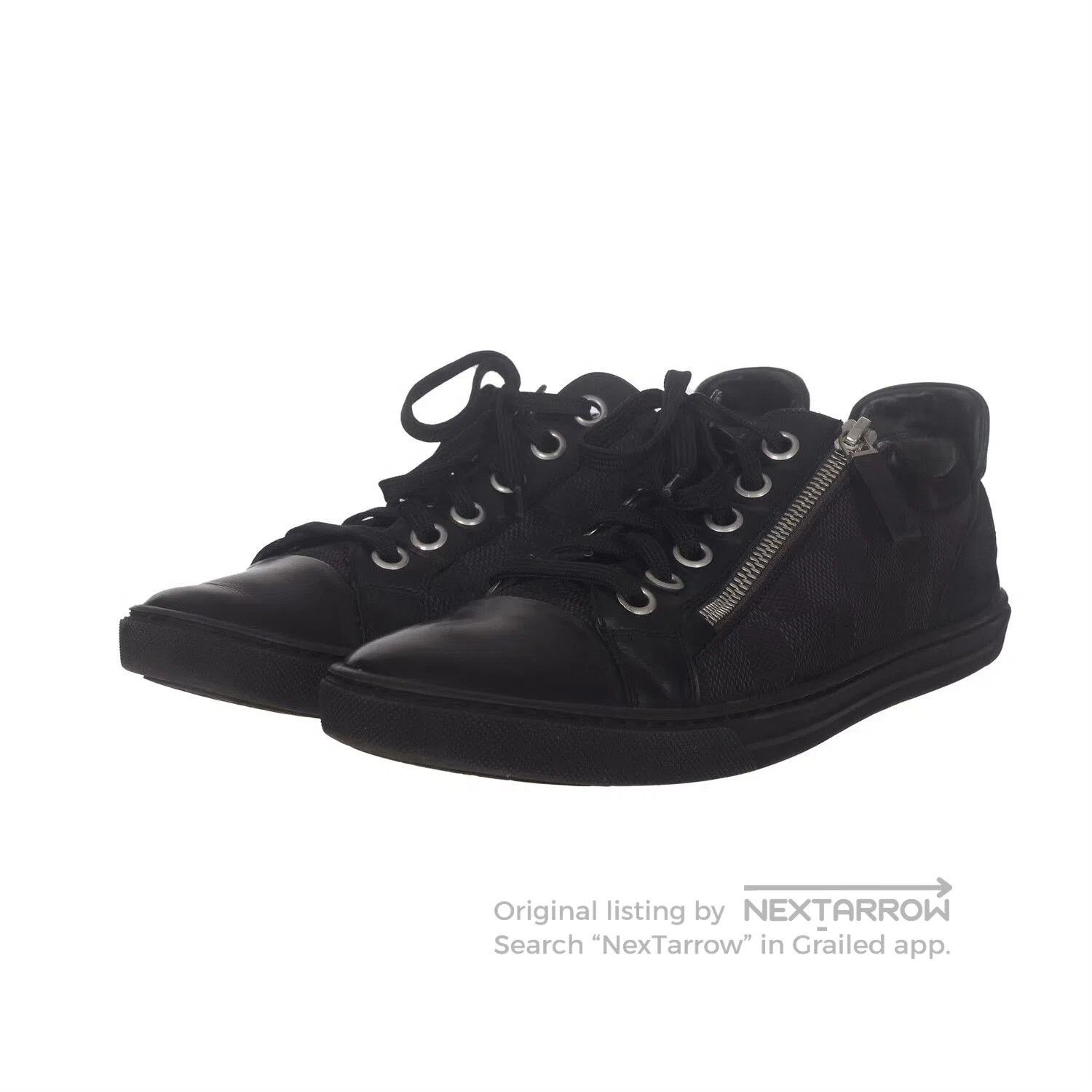 Louis Vuitton Louis Vuitton Black Damier Zip Sneakers 41. Size US 8 / EU 41 - 1 Thumbnail