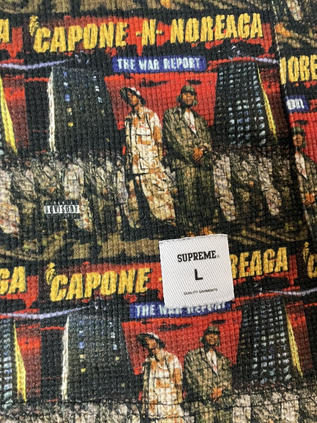 Japanese Brand × Supreme Supreme Capone n Noreaga War Report Waffle Longleeve Shirt Size US L / EU 52-54 / 3 - 6 Thumbnail