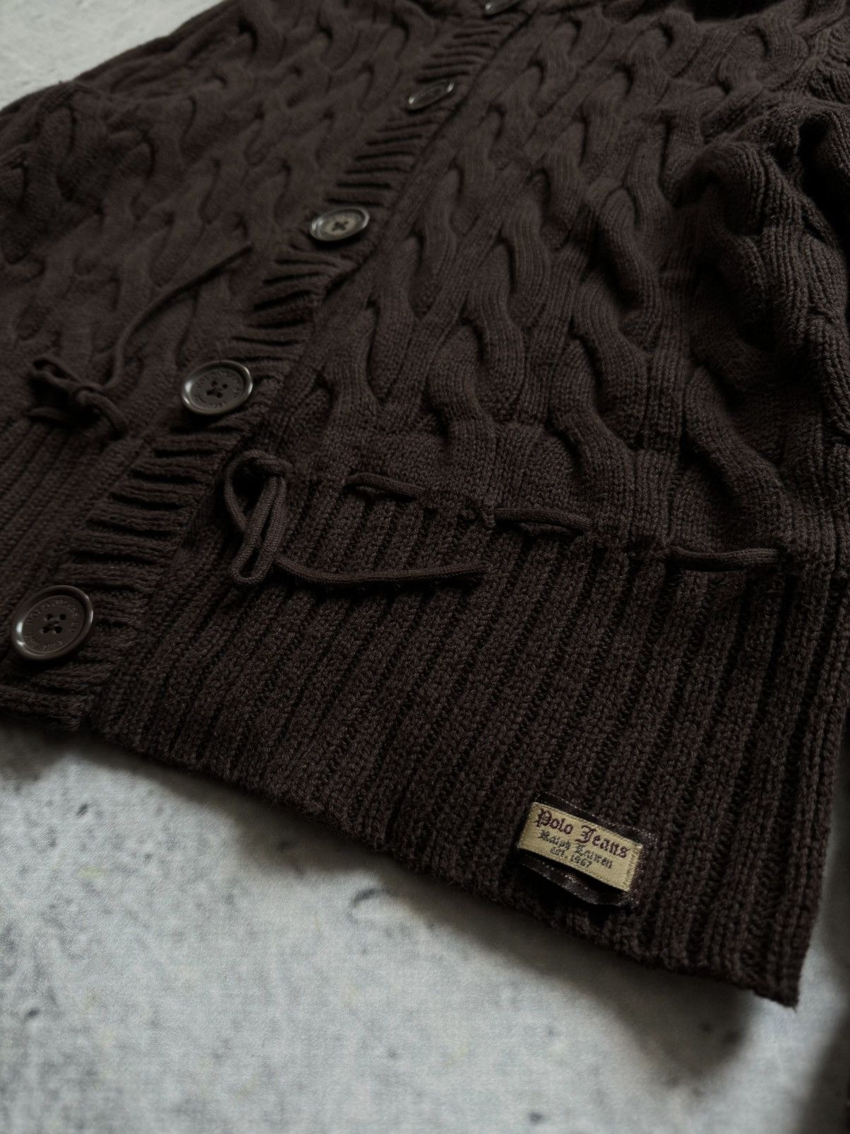 Polo Ralph Lauren × Vintage 🦂Polo Jeans Ralph Laurent knitwear vintage Y2K brown sweater Size L / US 10 / IT 46 - 6 Thumbnail