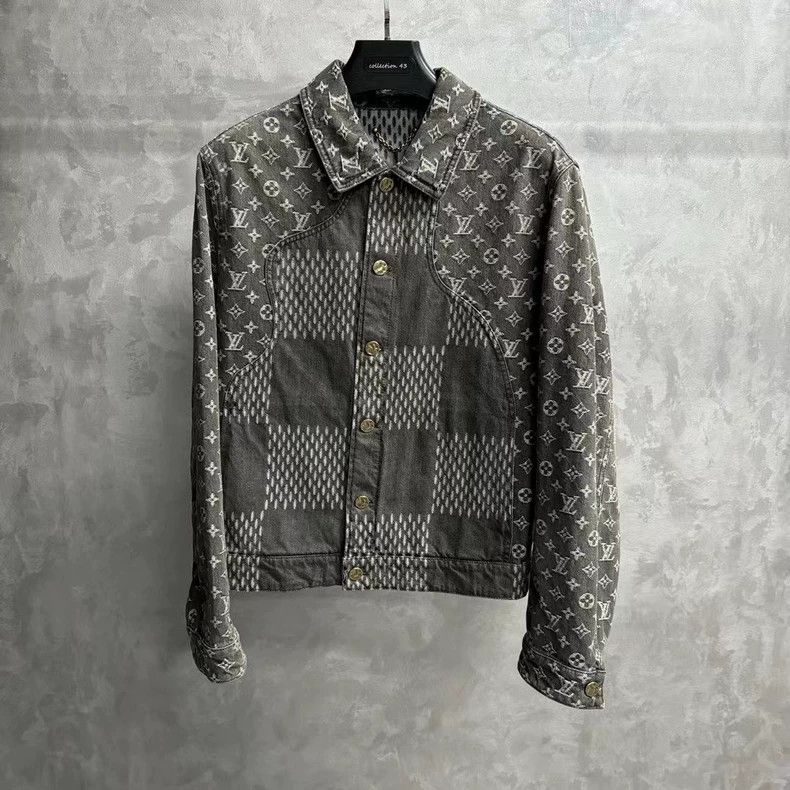 Louis Vuitton Louis Vuitton Latest Black Gray Denim Jacket Size US M / EU 48-50 / 2 - 1 Thumbnail