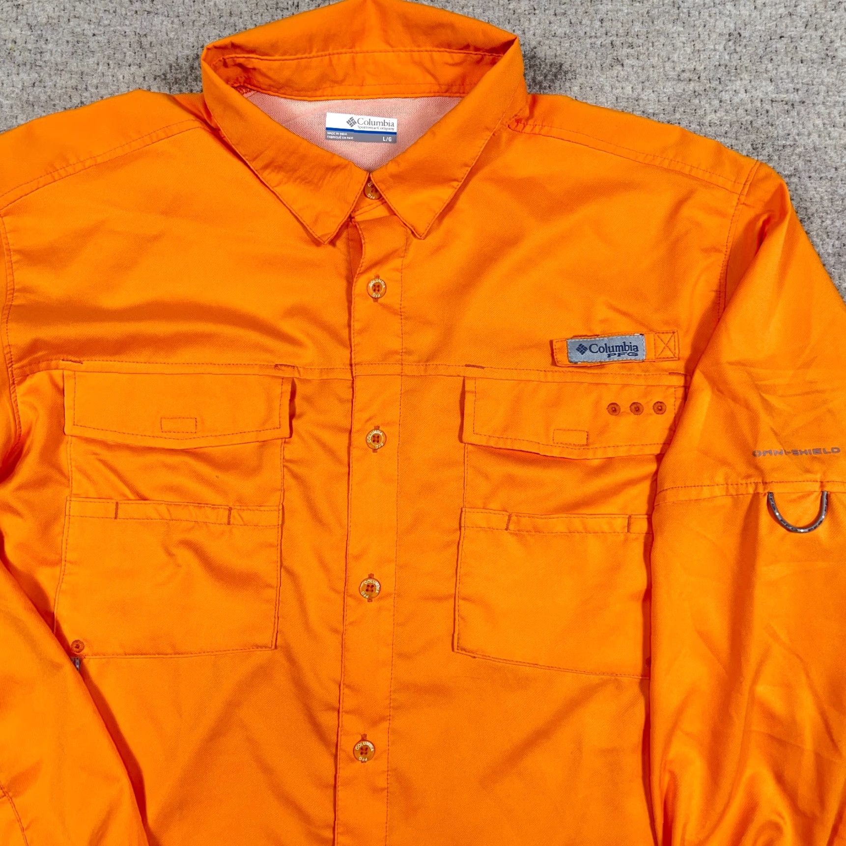Vintage Columbia PFG Shirt Men Large Orange Button-Up Omni-Shade Size US L / EU 52-54 / 3 - 2 Thumbnail