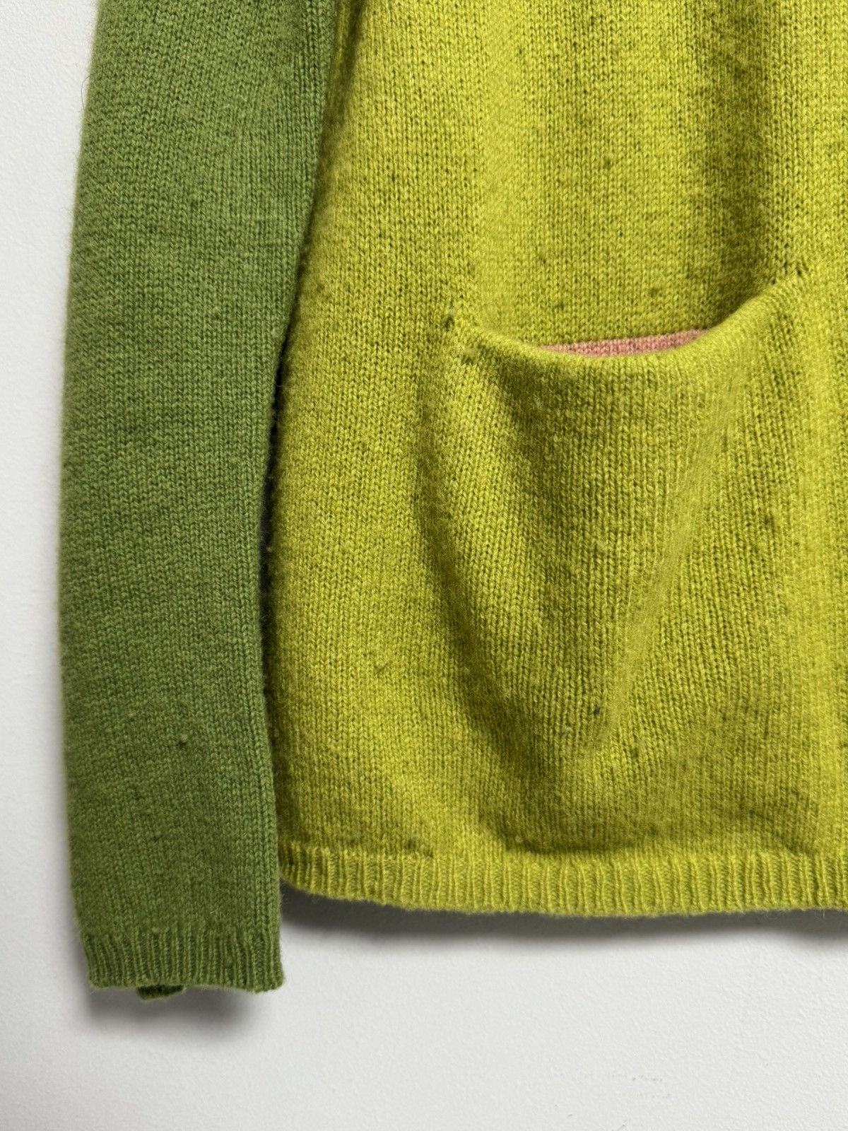 Gudrun Sjoden Gudrun Sjoden Wool Green Patchwork Sweater Women's Cardigan Size M / US 6-8 / IT 42-44 - 8 Thumbnail