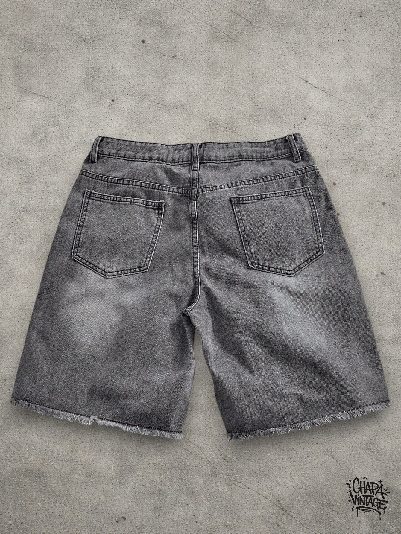 Japanese Brand Wasehd gray denim shorts Size US 32 / EU 48 - 2 Thumbnail